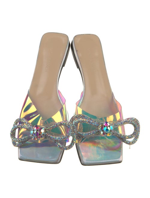 Mach & Mach Leather Bow Accents Slides