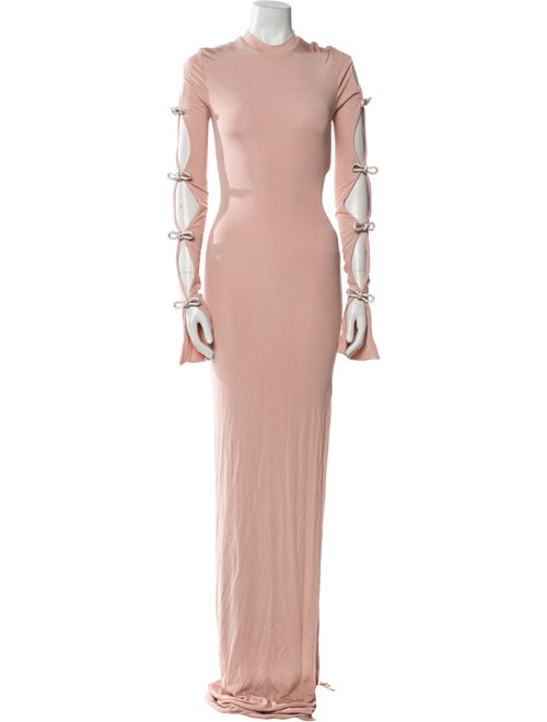 Mach & Mach Mock Neck Long Dress