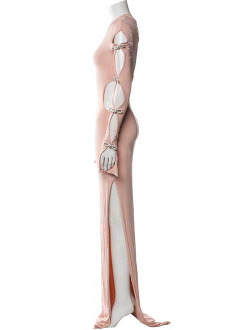 Mach & Mach Mock Neck Long Dress