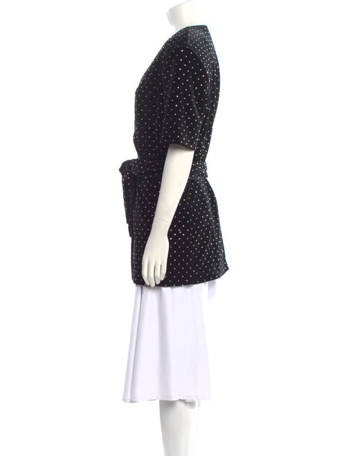 Mach & Mach Polka Dot Print V-Neck Tunic