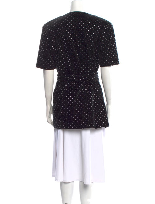 Mach & Mach Polka Dot Print V-Neck Tunic