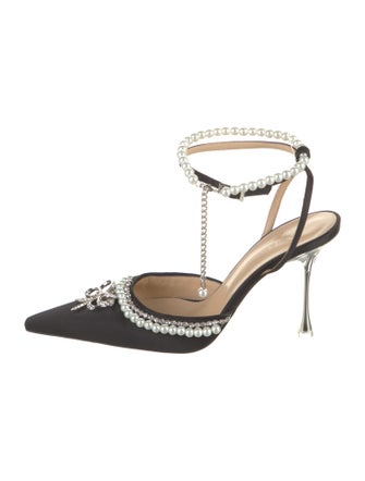 Mach & Mach Faux Pearl Accents PVC Pumps