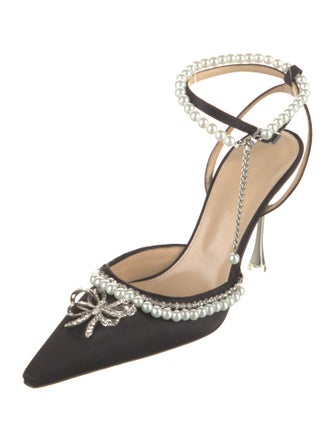 Mach & Mach Faux Pearl Accents PVC Pumps