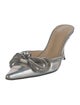 Mach & Mach Patent Leather Bow Accents Mules