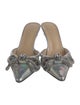 Mach & Mach Patent Leather Bow Accents Mules