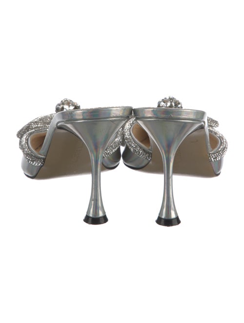 Mach & Mach Patent Leather Bow Accents Mules