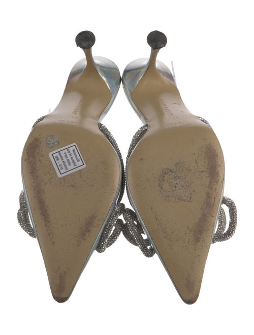 Mach & Mach Patent Leather Bow Accents Mules