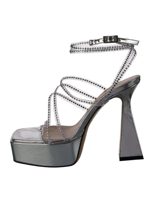 Mach & Mach PVC Crystal Embellishments Sandals