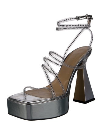 Mach & Mach PVC Crystal Embellishments Sandals