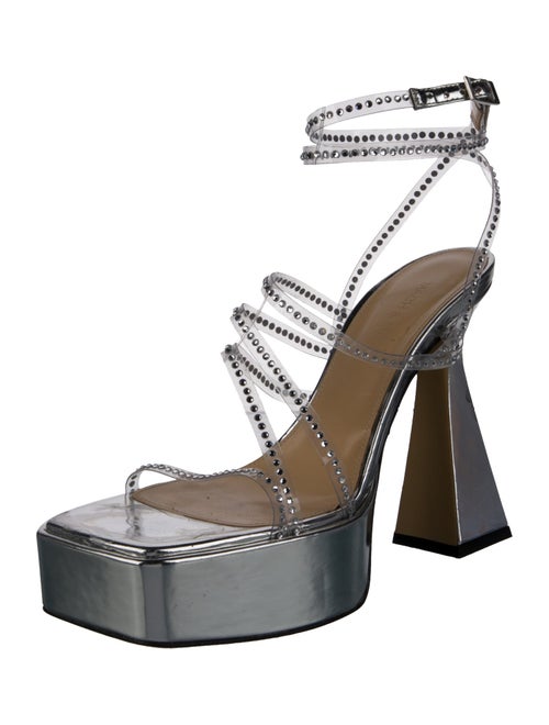 Mach & Mach PVC Crystal Embellishments Sandals