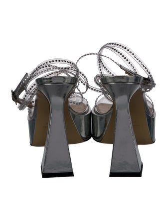 Mach & Mach PVC Crystal Embellishments Sandals