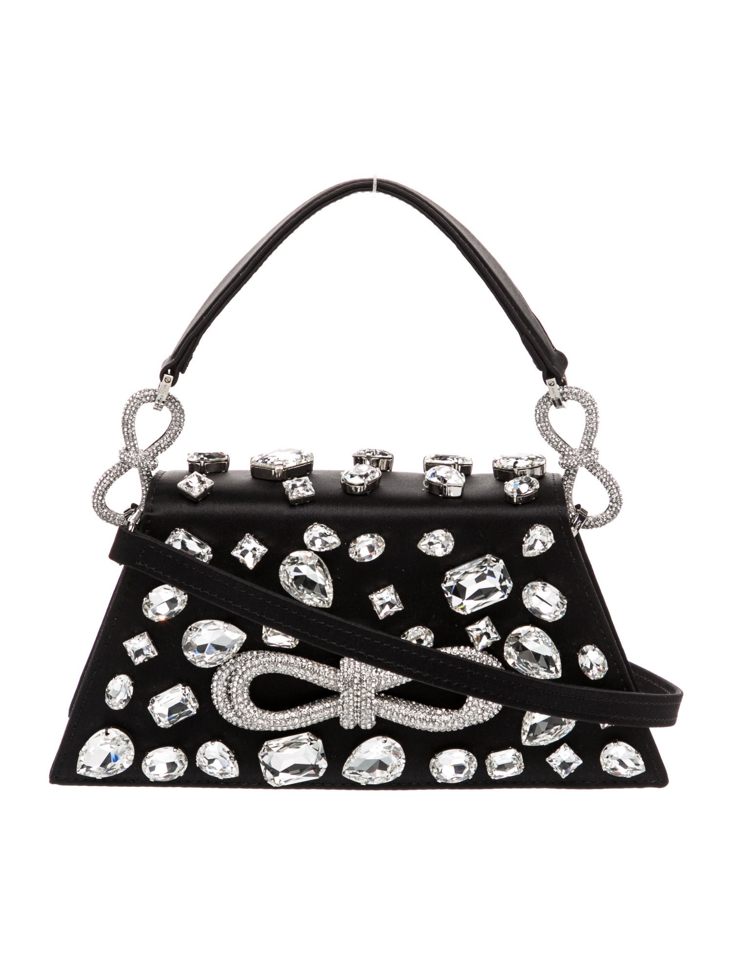 Mach & Mach Satin Top Handle Bag