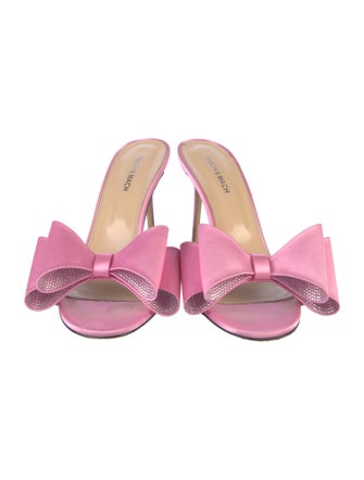 Mach & Mach Satin Bow Accents Slides