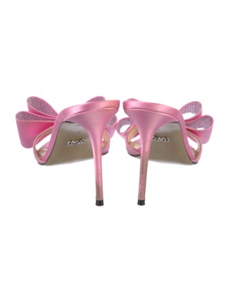 Mach & Mach Satin Bow Accents Slides