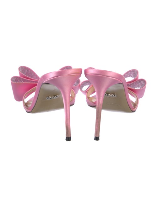 Mach & Mach Satin Bow Accents Slides