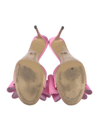 Mach & Mach Satin Bow Accents Slides