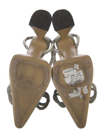 Mach & Mach Satin Bow Accents Mules