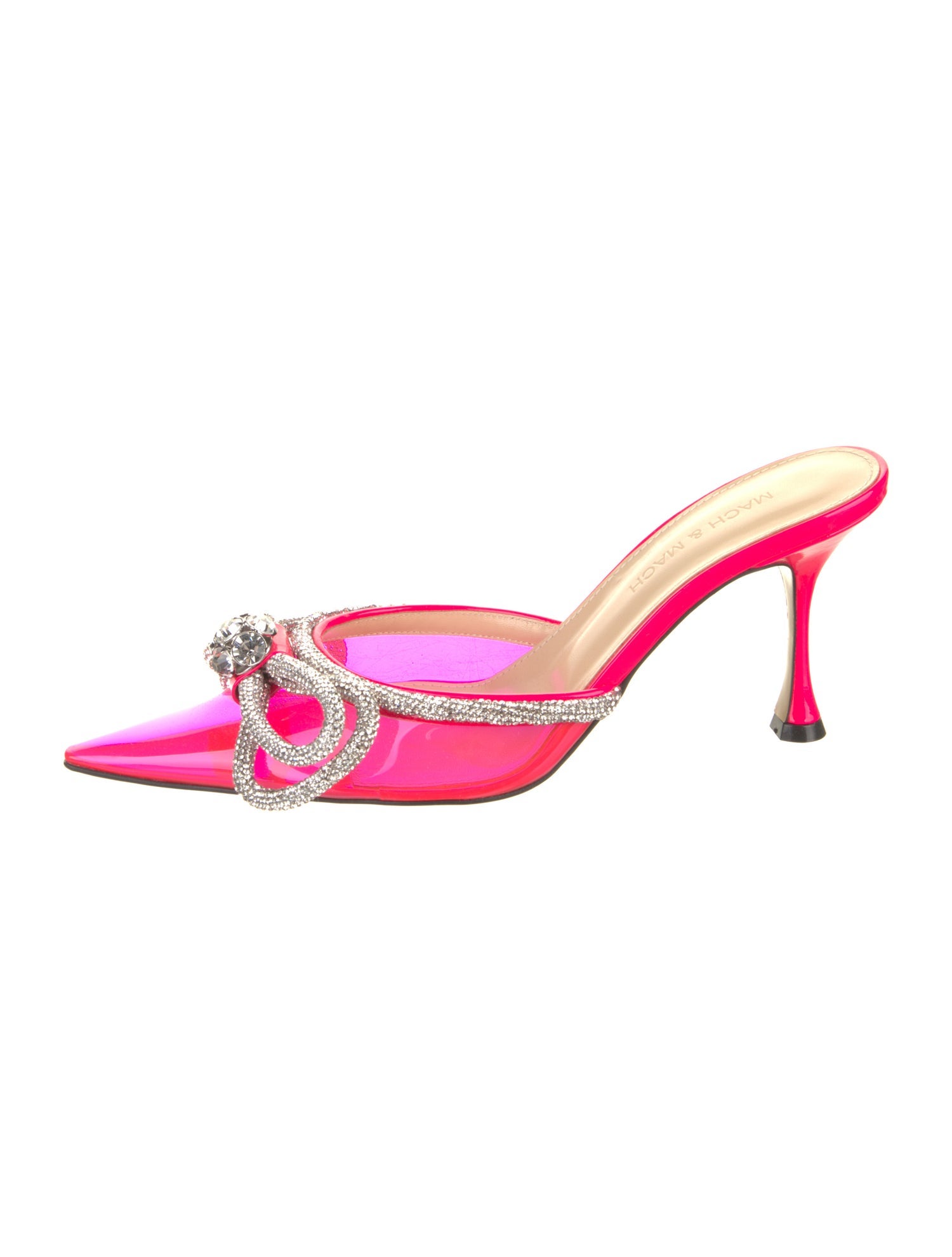 Mach & Mach PVC Bow Accents Mules w/ Tags