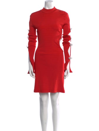 Mach & Mach Mock Neck Mini Dress