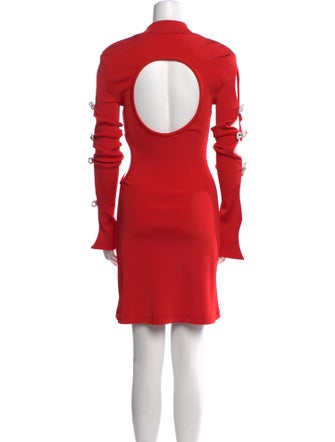 Mach & Mach Mock Neck Mini Dress