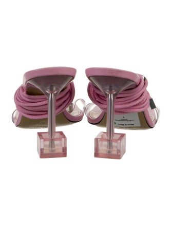 Mach & Mach Leather Crystal Embellishments Sandals