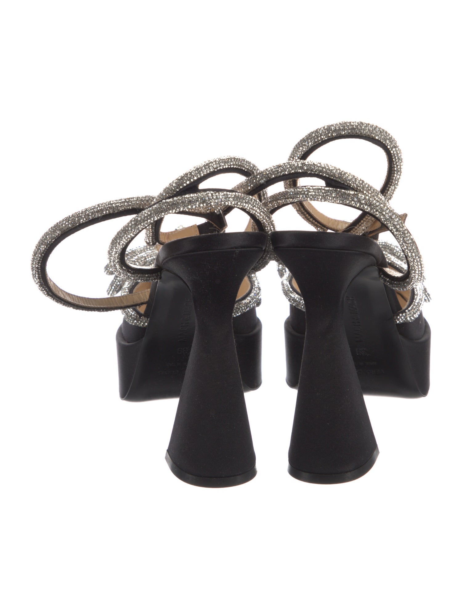 Mach & Mach Satin Bow Accents Pumps