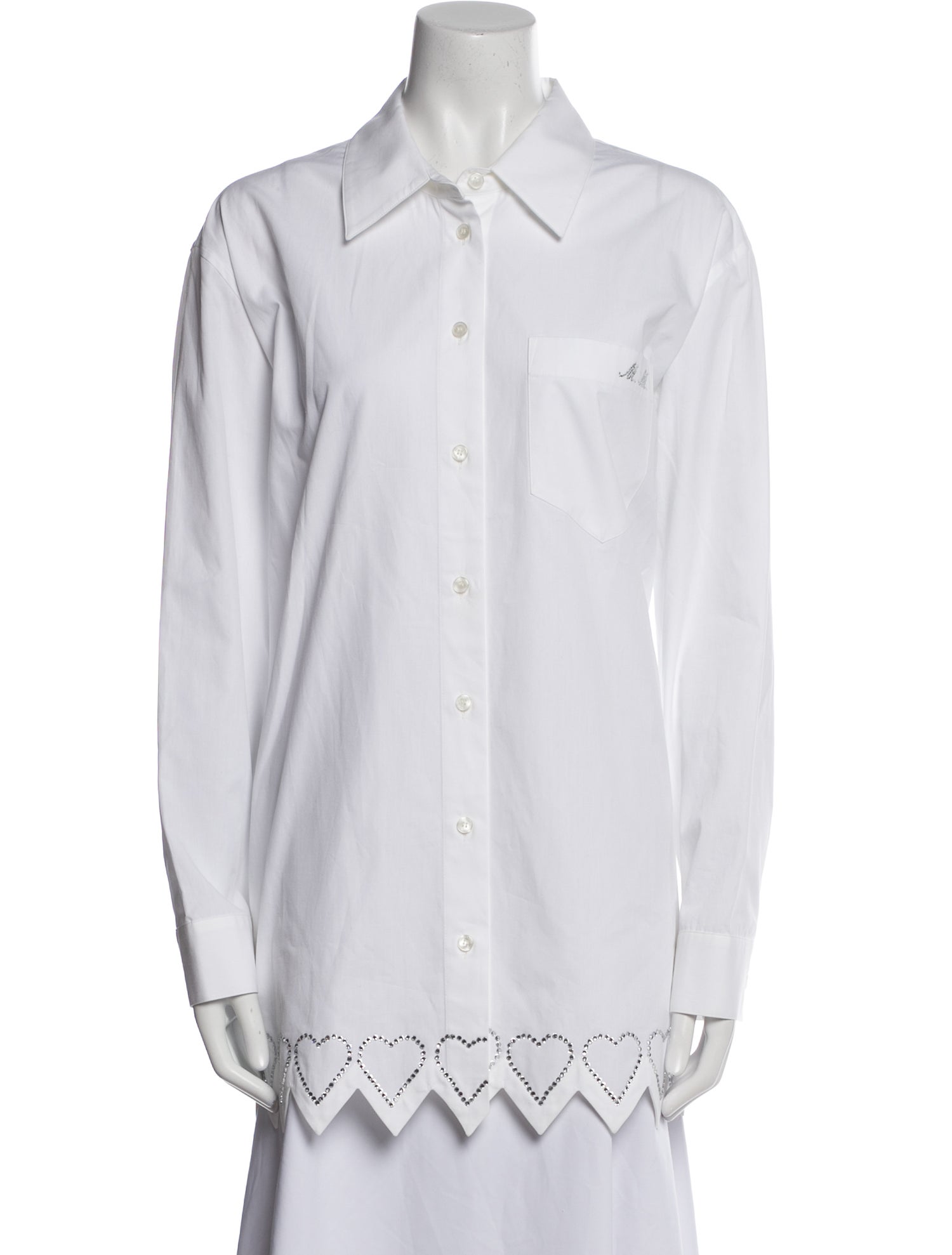 Mach & Mach Long Sleeve Button-Up Top
