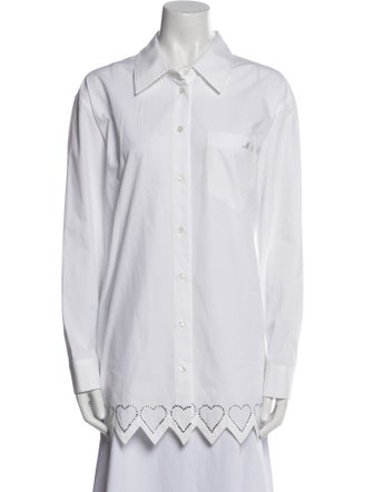 Mach & Mach Long Sleeve Button-Up Top