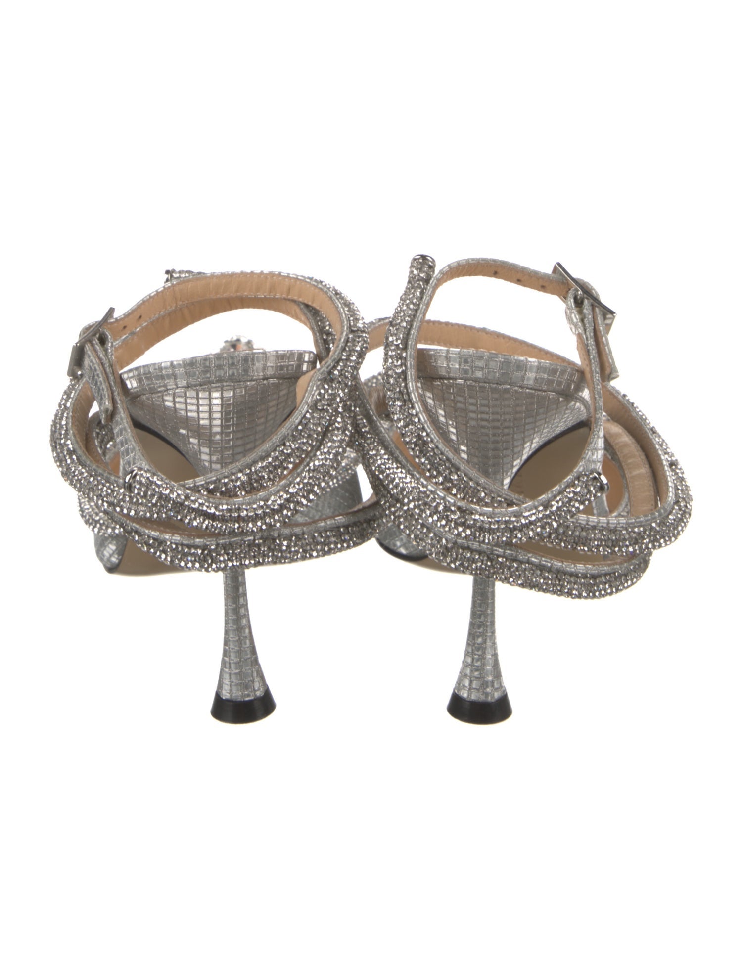 Mach & Mach Glitter Bow Accents D'Orsay Pumps