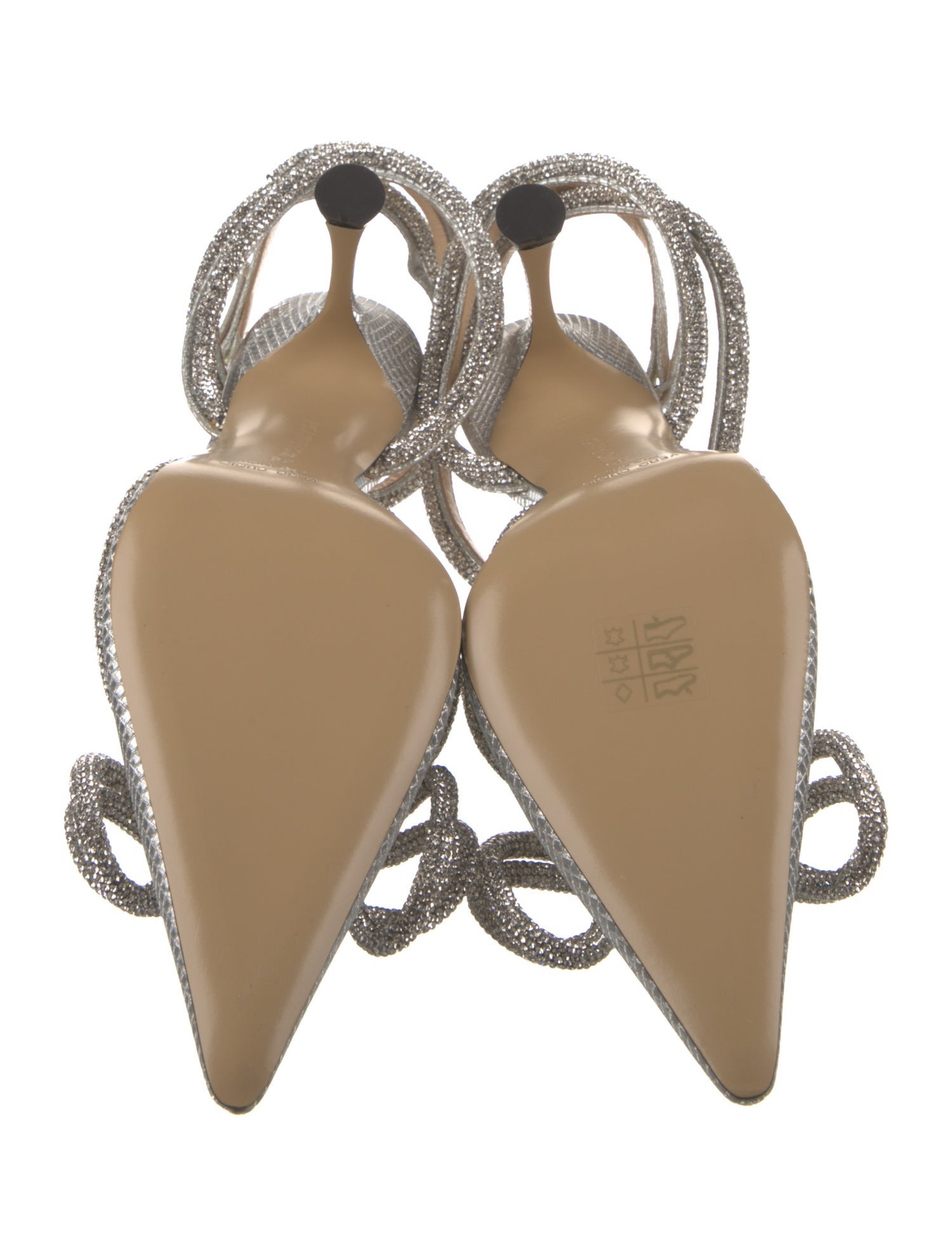 Mach & Mach Glitter Bow Accents D'Orsay Pumps