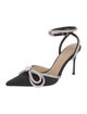 Mach & Mach Satin Bow Accents Slingback Pumps