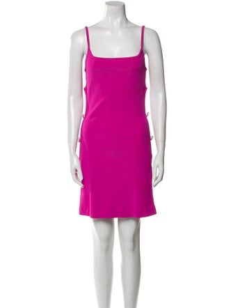 Mach & Mach Square Neckline Mini Dress