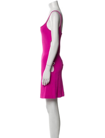 Mach & Mach Square Neckline Mini Dress