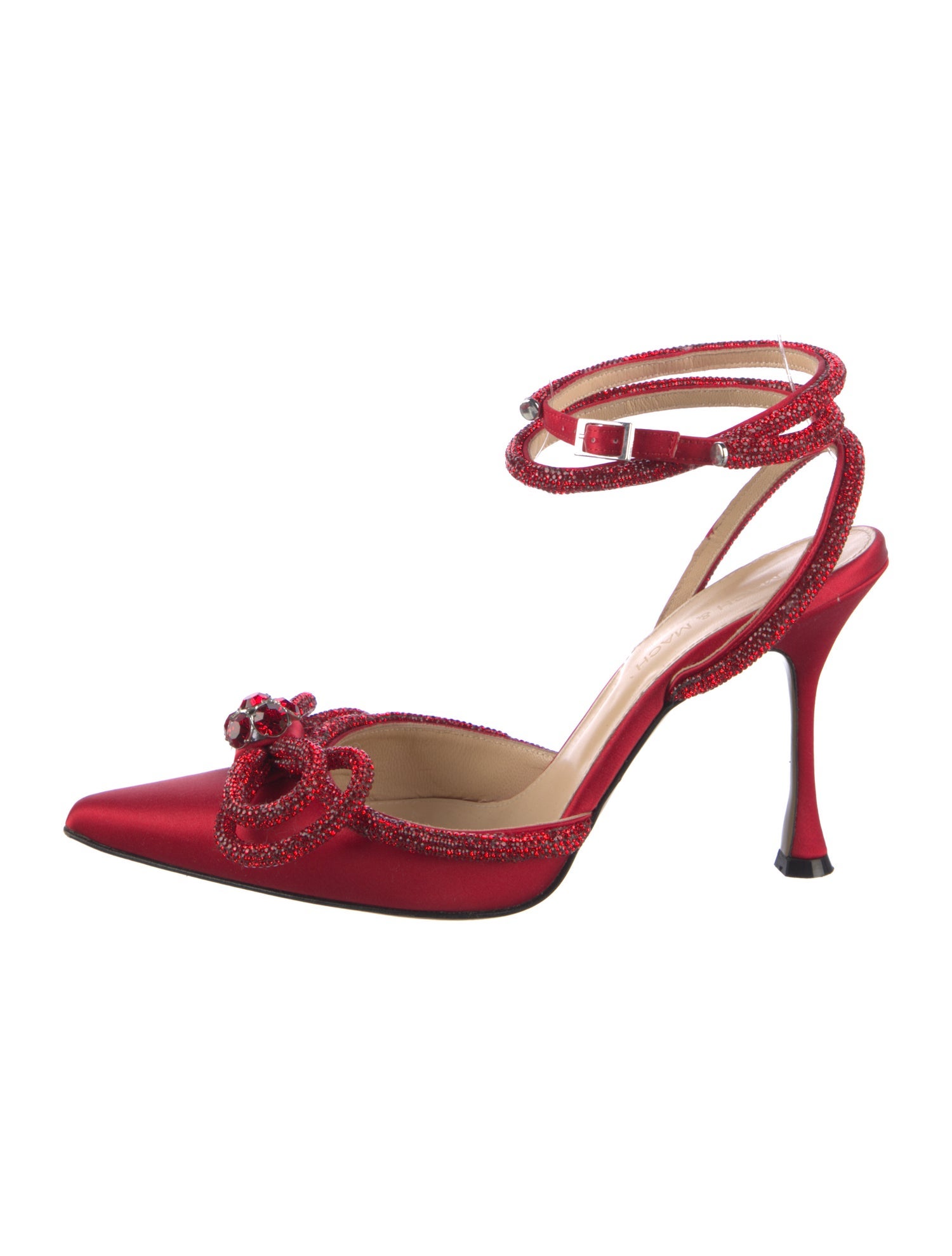 Mach & Mach PVC Bow Accents Slingback Pumps