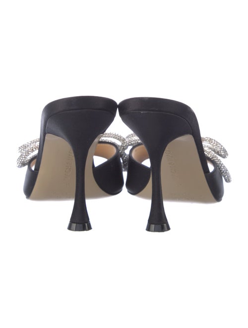 Mach & Mach Satin Crystal Embellishments Slides