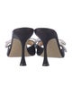 Mach & Mach Satin Crystal Embellishments Slides