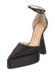 Mach & Mach Satin Bow Accents D'Orsay Pumps