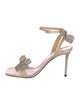Mach & Mach Satin Crystal Embellishments Sandals