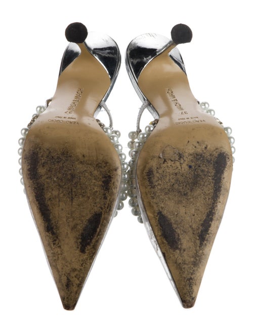 Mach & Mach PVC Crystal Embellishments Mules