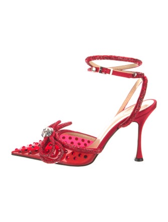 Mach & Mach PVC Bow Accents D'Orsay Pumps