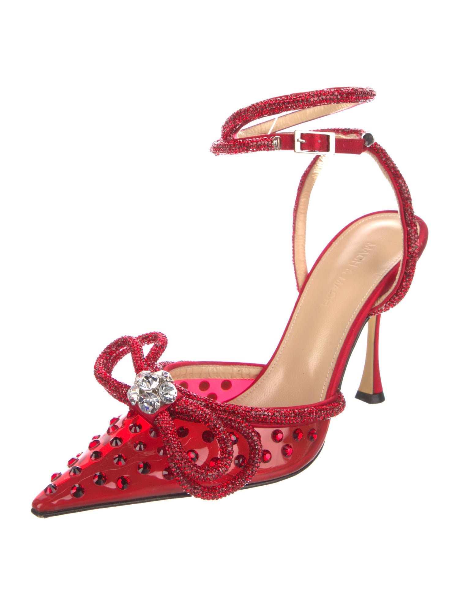 Mach & Mach PVC Bow Accents D'Orsay Pumps