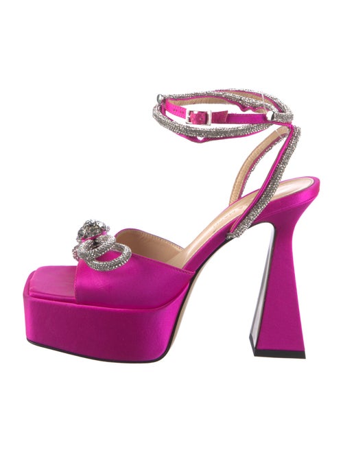 Mach & Mach Satin Bow Accents Sandals