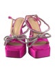 Mach & Mach Satin Bow Accents Sandals