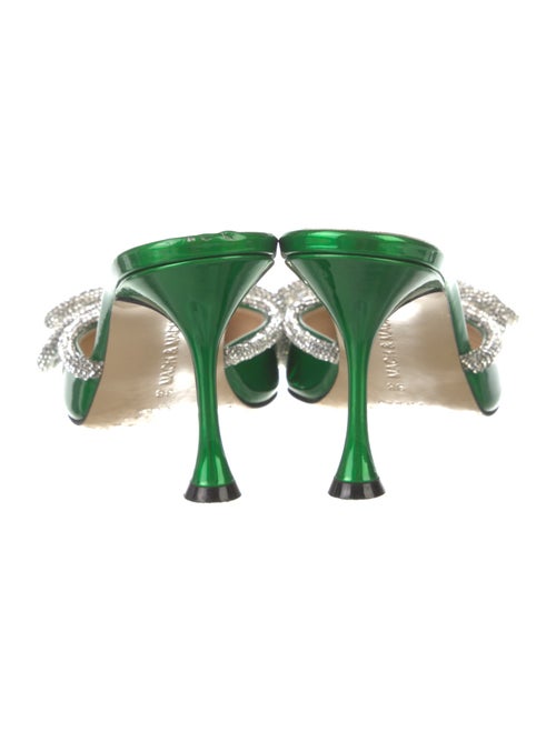 Mach & Mach Patent Leather Bow Accents Mules