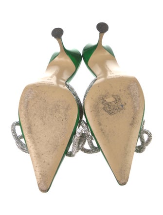 Mach & Mach Patent Leather Bow Accents Mules