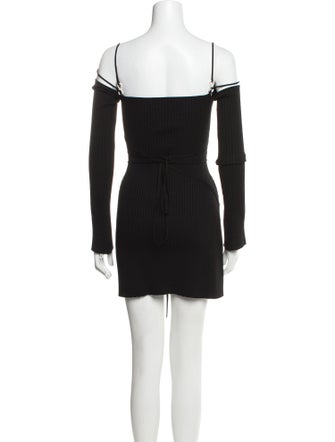 Mach & Mach Square Neckline Mini Dress