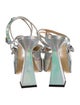 Mach & Mach Leather Bow Accents Sandals