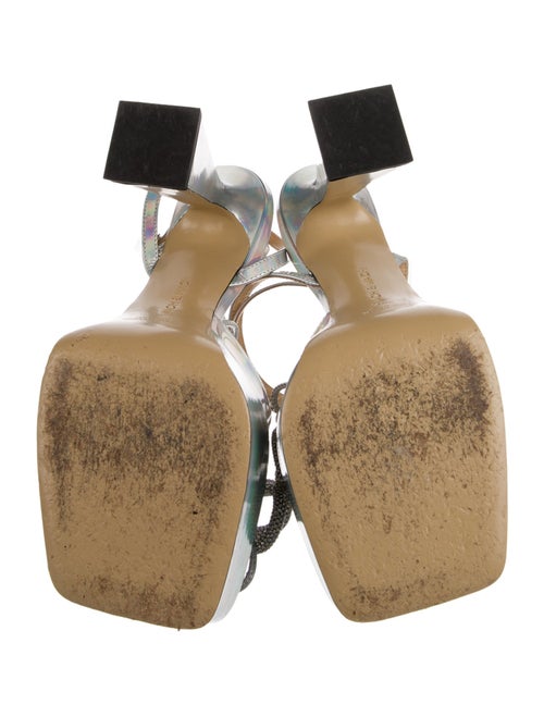 Mach & Mach Leather Bow Accents Sandals