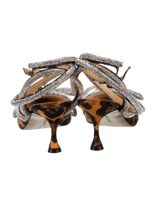 Mach & Mach Satin Bow Accents Slingback Sandals