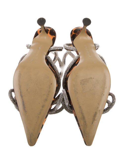 Mach & Mach Satin Bow Accents Slingback Sandals